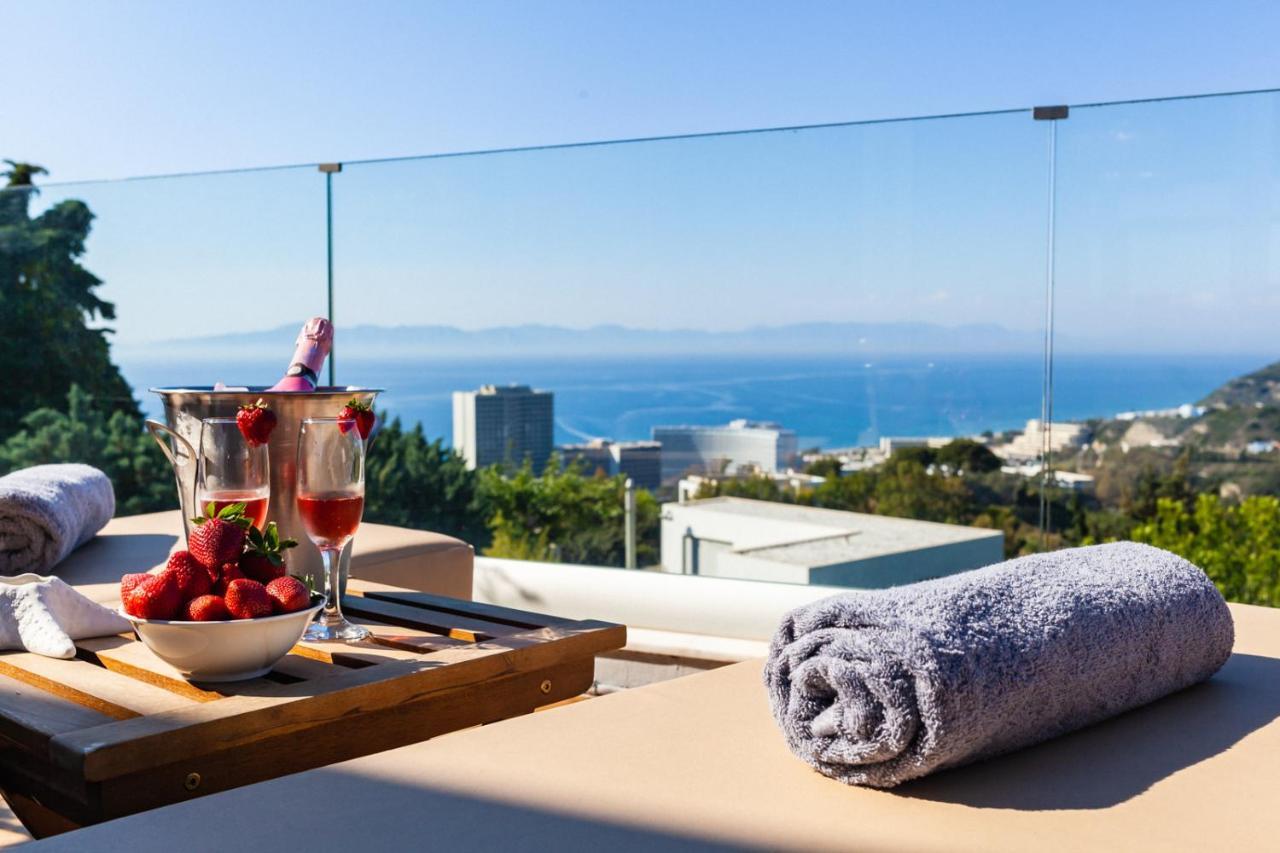 Апартаменты Flyviewflatsgold Privatehottub With Seaview Иксиа Экстерьер фото