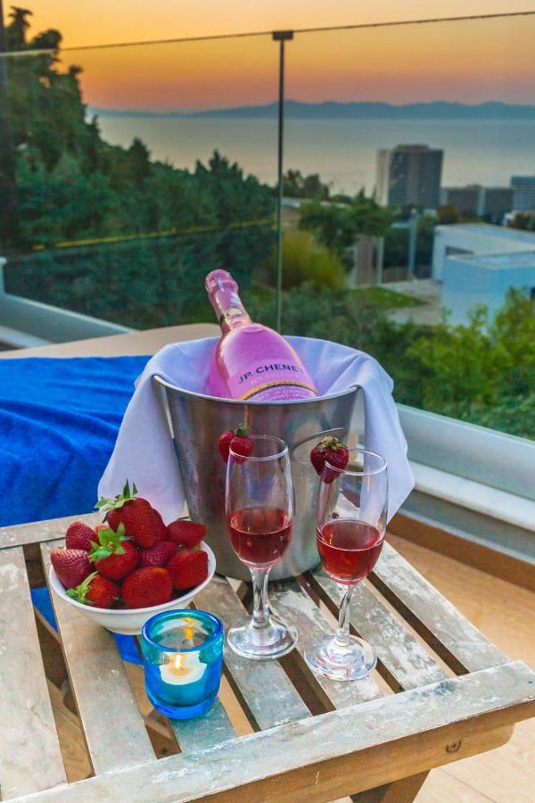 Апартаменты Flyviewflatsgold Privatehottub With Seaview Иксиа Экстерьер фото