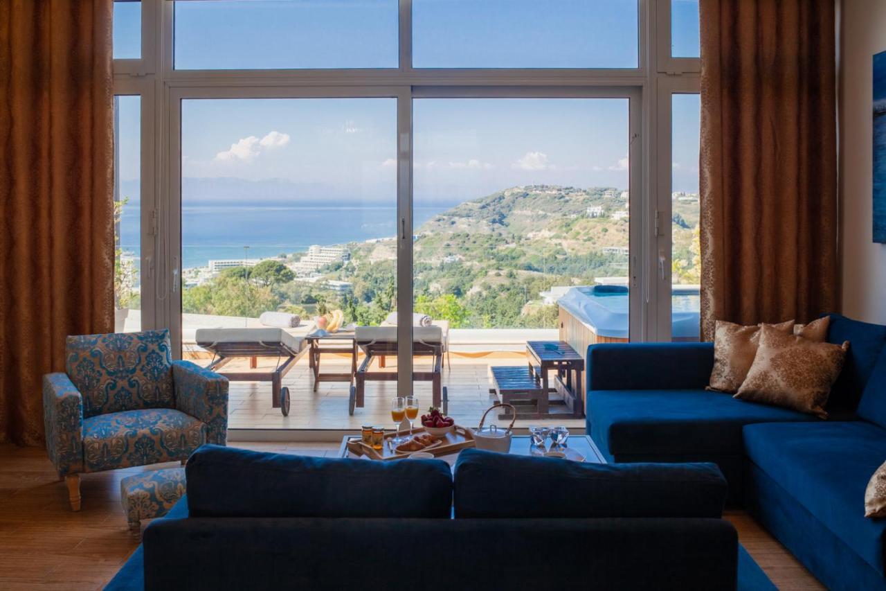 Апартаменты Flyviewflatsgold Privatehottub With Seaview Иксиа Экстерьер фото
