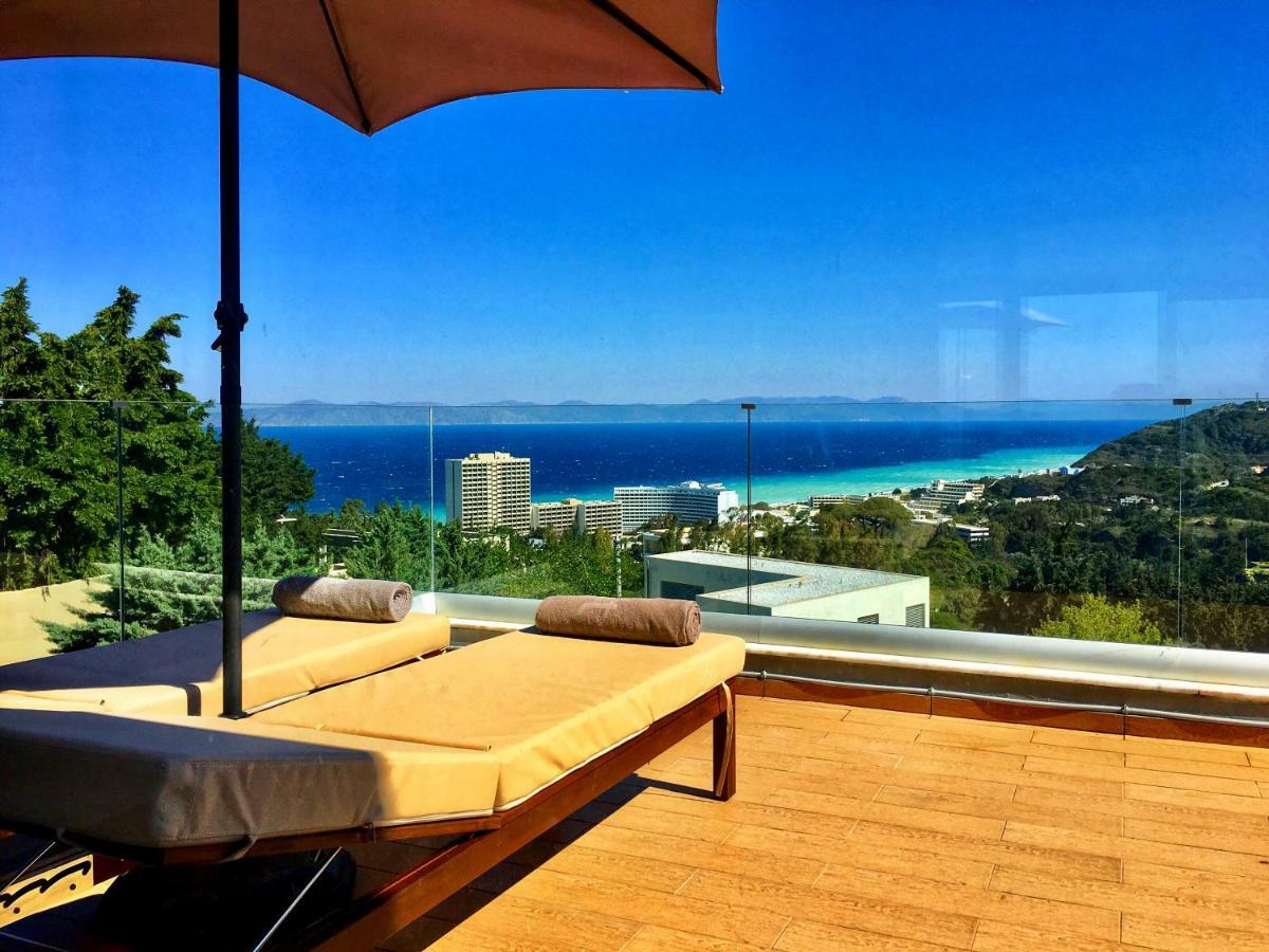 Апартаменты Flyviewflatsgold Privatehottub With Seaview Иксиа Экстерьер фото