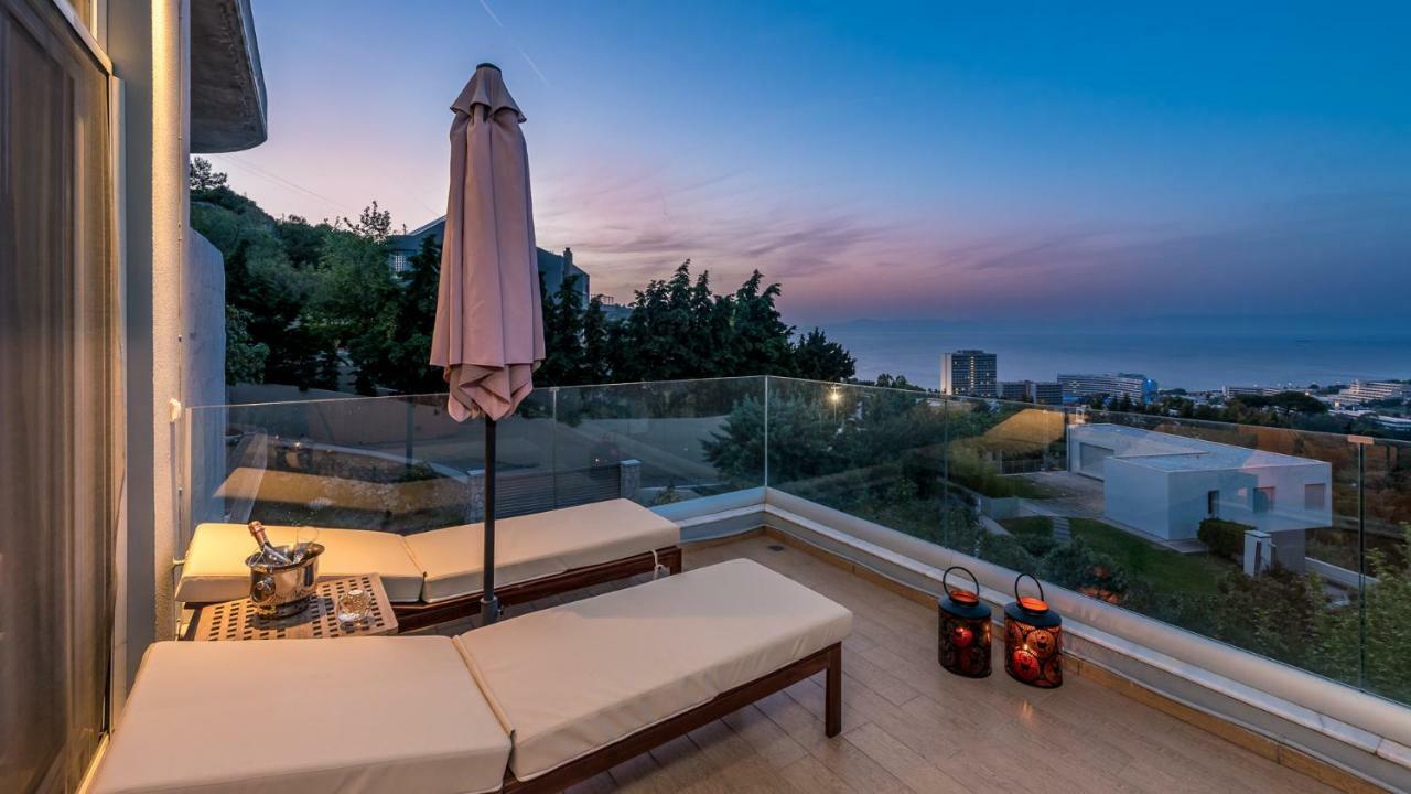 Апартаменты Flyviewflatsgold Privatehottub With Seaview Иксиа Экстерьер фото