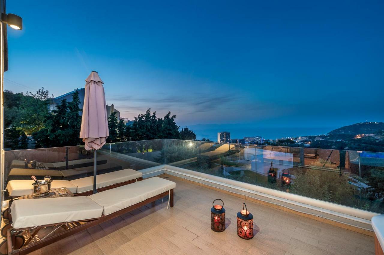 Апартаменты Flyviewflatsgold Privatehottub With Seaview Иксиа Экстерьер фото