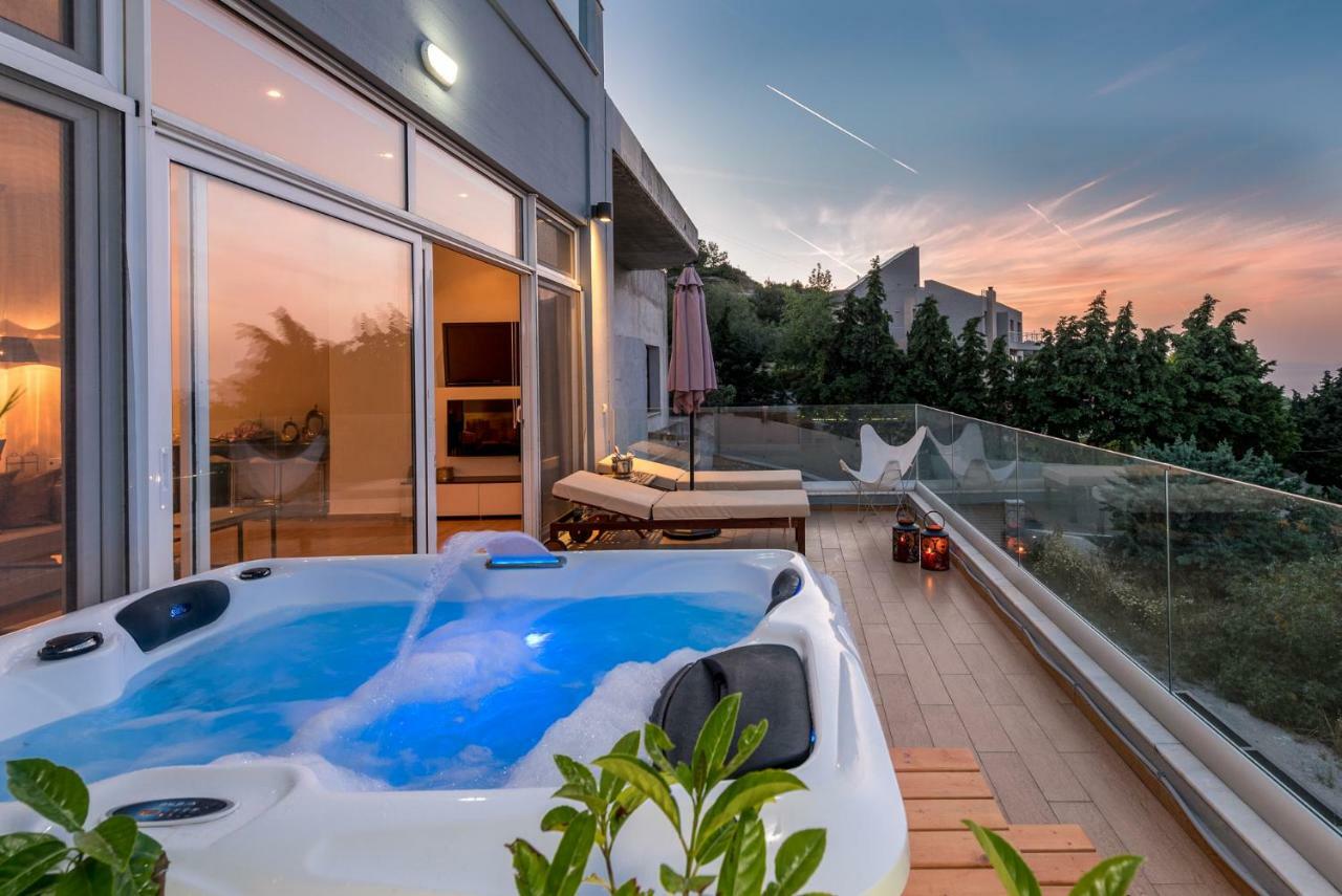 Апартаменты Flyviewflatsgold Privatehottub With Seaview Иксиа Экстерьер фото