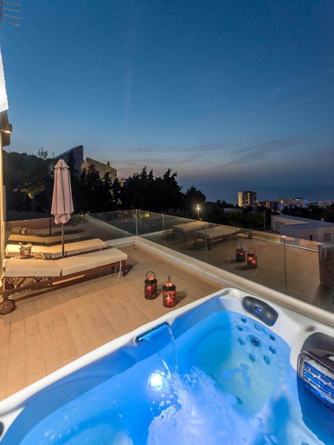 Апартаменты Flyviewflatsgold Privatehottub With Seaview Иксиа Экстерьер фото