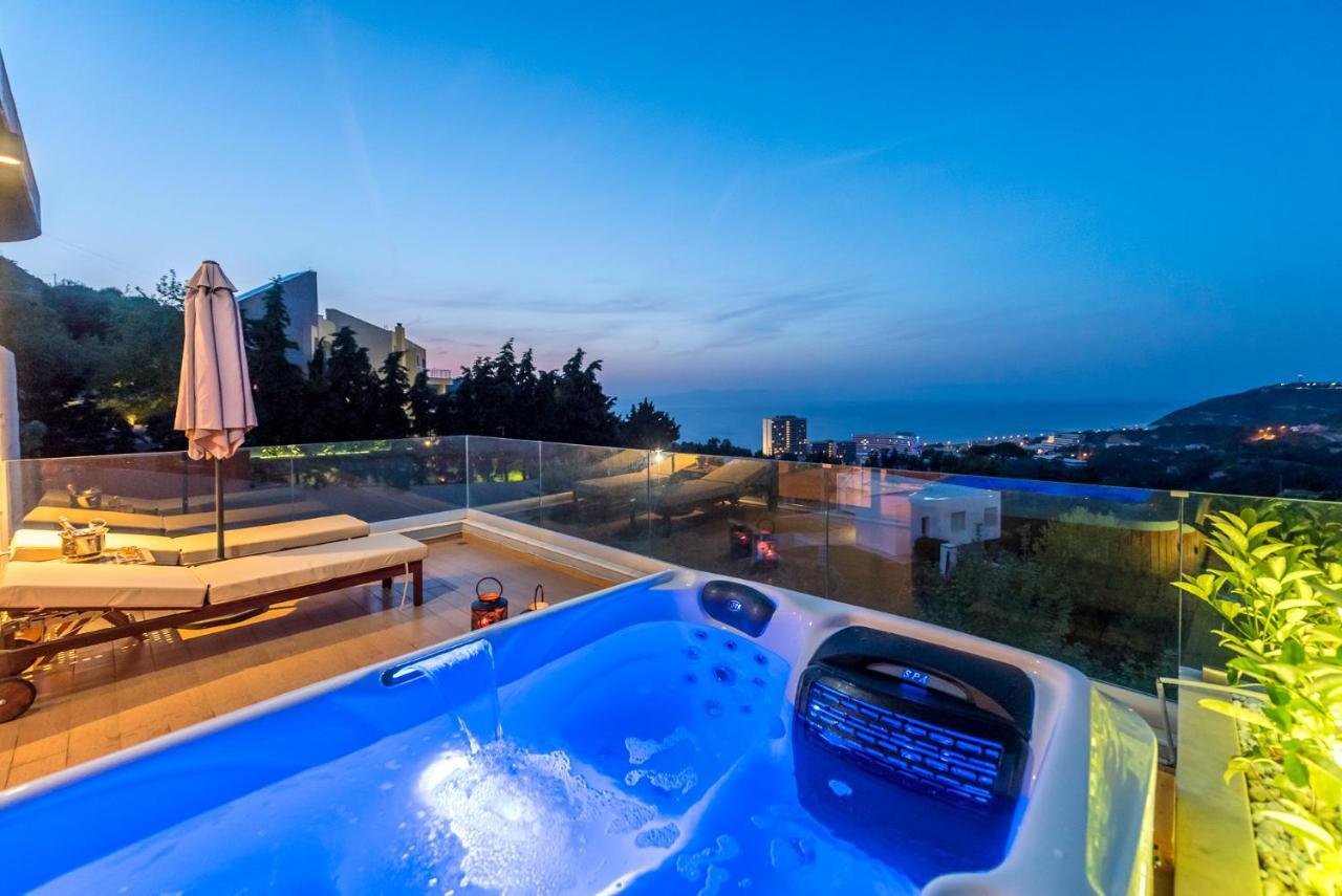 Апартаменты Flyviewflatsgold Privatehottub With Seaview Иксиа Экстерьер фото
